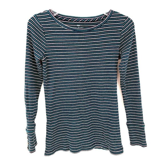 Talbots Tops - Talbots Petites Women's SP 100% Cotton Striped Flexible Long Sleeve Shirt